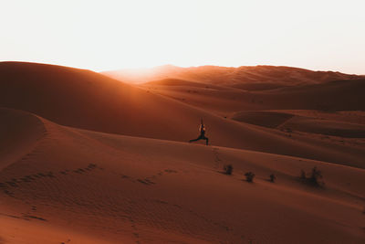 Scenic view of desert against sky