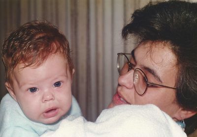 Portrait of mother with baby