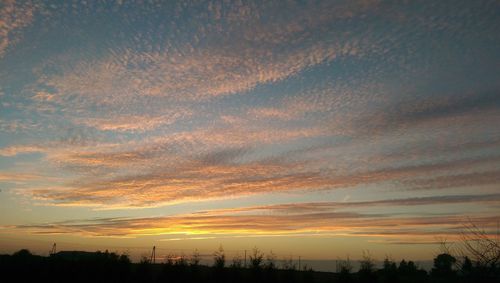 Scenic view of landscape at sunset