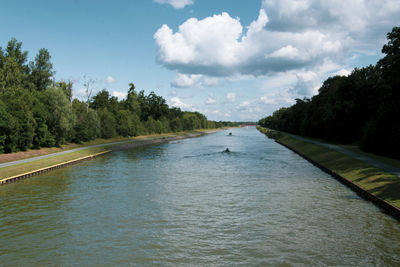 Scenic view of river against sky