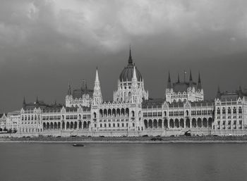 View of building against cloudy sky