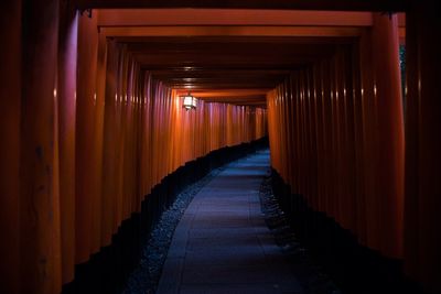 Empty walkway at shrine
