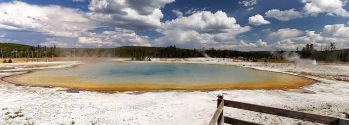 Panoramic view of beach against sky