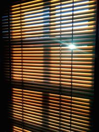 Sunlight through window blinds