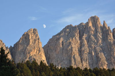 Scenic view of rocky mountains against sky