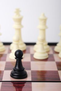 Close-up of chess pieces