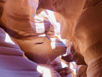 Low angle view of rock formation