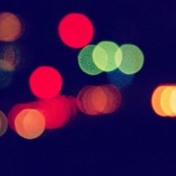 Defocused lights at night