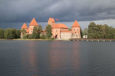 View of castle against cloudy sky