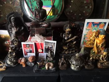 Statues on table
