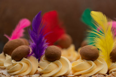 Close-up of various flowers on table