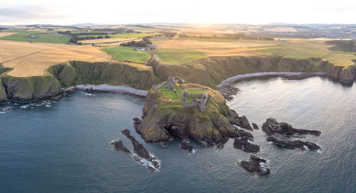 Dunnottar castle from the air