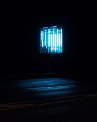 Illuminated window at night