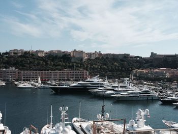 Boats in harbor