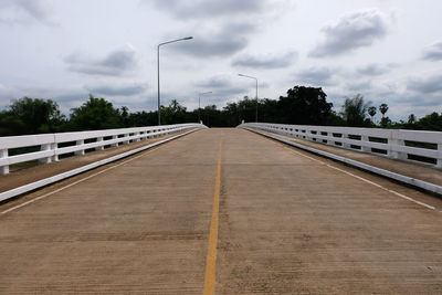 Surface level of road against sky