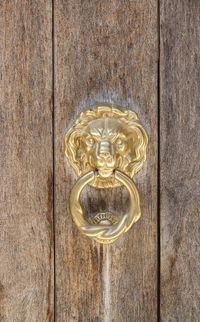 Close-up of door knocker