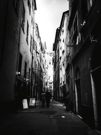 Narrow alley in city