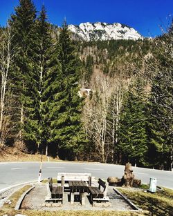 Scenic view of snow covered land against sky