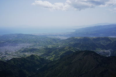 Aerial view of landscape against sky