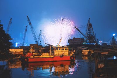 Cranes at harbor