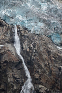 Scenic view of waterfall