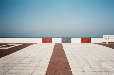 Promenade against clear sky