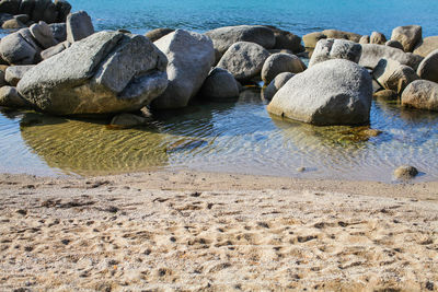 Rocks on beach