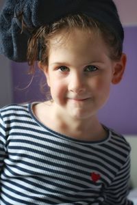 Portrait of cute boy smiling