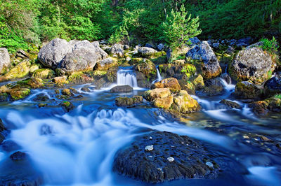 River flowing through rocks