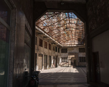 Interior of abandoned building