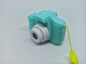 Close-up of toy on white background
