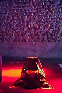 Close-up of red wall