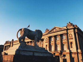 Low angle view of statue