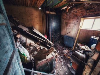 Interior of abandoned house