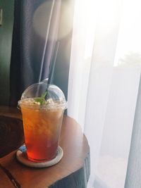 Close-up of drink on table