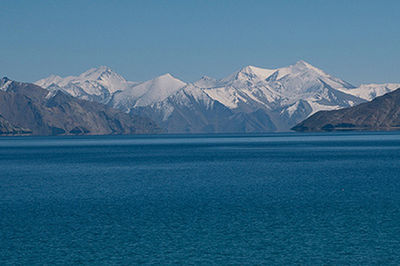 Scenic view of snowcapped mountain