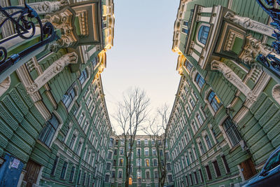 Low angle view of buildings against sky