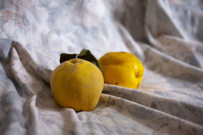 Close-up of fruits on table