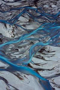 Full frame shot of frozen water