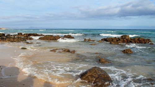 Scenic view of sea against sky