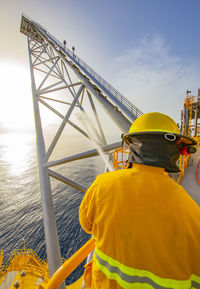 Offshore platform fire drill in the gulf of mexico