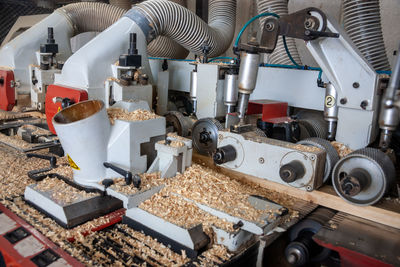 Close-up of machinery in factory