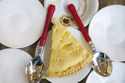 Close-up of food on table