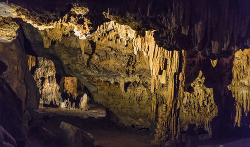 Rock formations in cave