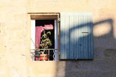 Closed window of house