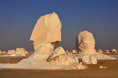 White stone in bahariya white desert , egypt