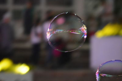 Close-up of bubbles