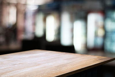 Close-up of empty seats on table in restaurant