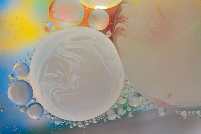 Close-up of paint bubbles