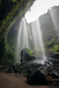 Scenic view of waterfall